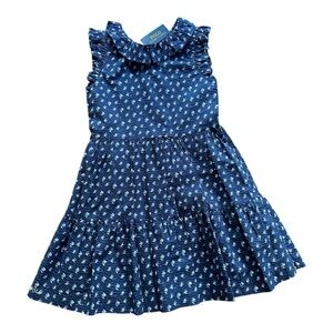 Sz 14 Polo by Ralph Lauren Navy Floral Kids Dress